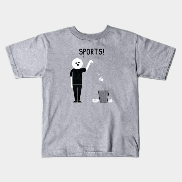 Sports Kids T-Shirt by HandsOffMyDinosaur